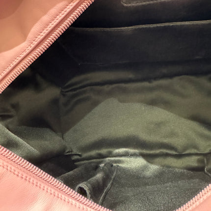 Chanel Cambon Large Pink Calfskin Leather Double Strap Handbag