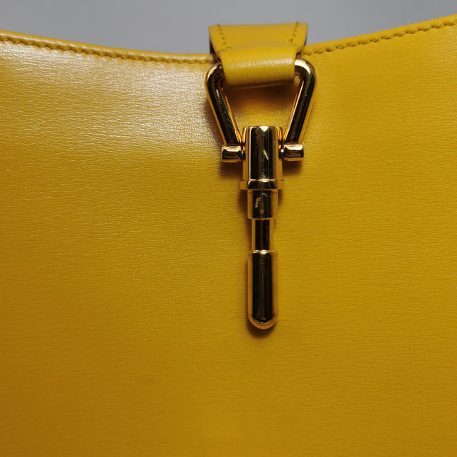 Gucci Jackie 1961 Yellow Leather Bag Small Shoulder Bag With Strap