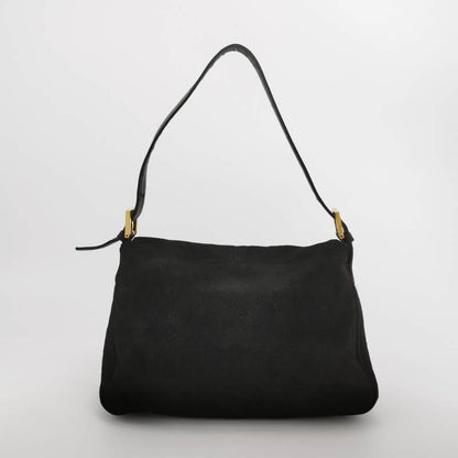 Fendi Mamma Baguette Black Suede Leather