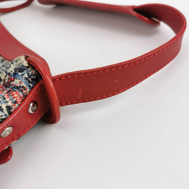 Chanel Tweed with Red Clover Charm Shoulder Bag