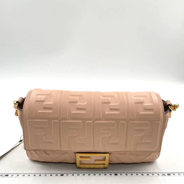 Fendi Baguette Lambskin Leather Crossbody Bag Medium Pink