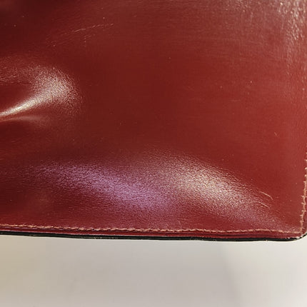 Hermes Kelly 32 Sellier Burgundy Box Leather Gold HW 1987