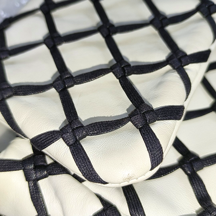 Chanel Lambskin Jumbo Canebiers Net Knots Flap White, 2011