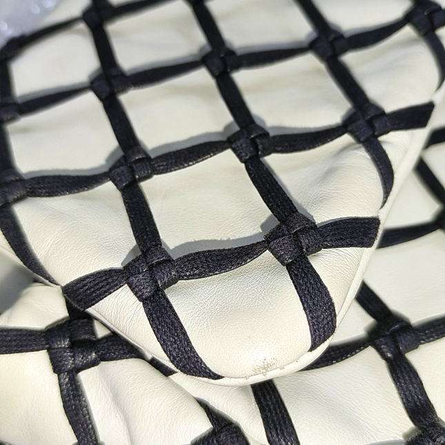 Chanel Lambskin Jumbo Canebiers Net Knots Flap White, 2011