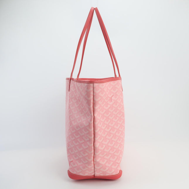 Goyard Artois Tote PM Medium Pink With Zipper and Reinforced Corners 2018