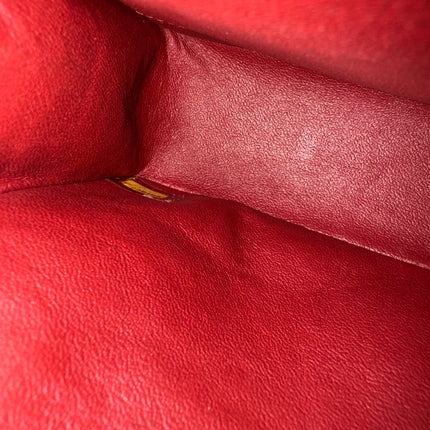 Chanel Classic Flap Burgundy Lambskin Leather Gunmetal Grey HW, 2011-2012