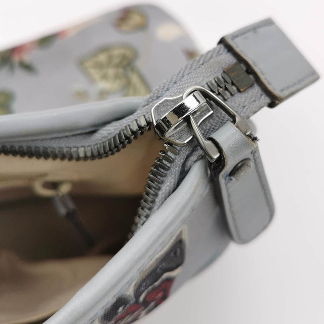 Sold Gucci Flora Knight Tote Blue Nylon and Leather Small