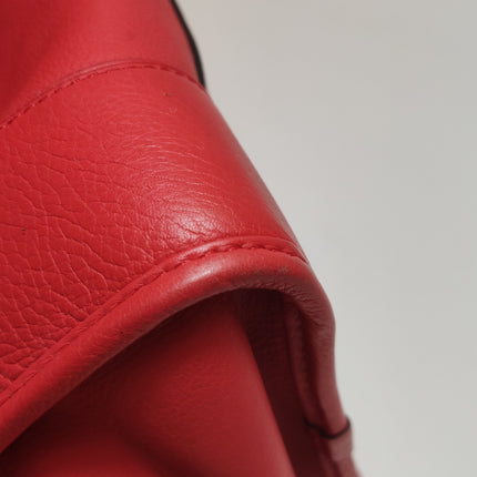 Loewe Amazona 36 Medium Red Leather Snail Lock Gold-tone Hardware