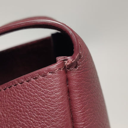 Yves Saint Laurent YSL Le 5 A 7 Hobo Small Burgundy Calfskin Shoulder Bag
