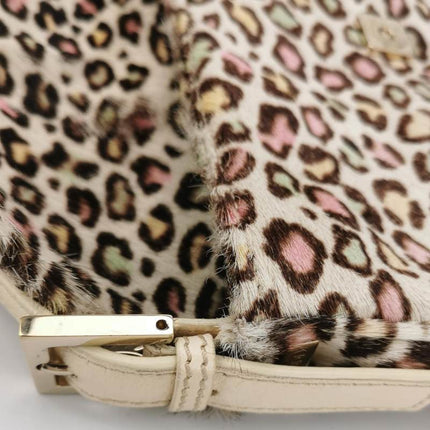 Sold Fendi Baguette Pony-hair Calfskin Leather in leopard print white and Pink