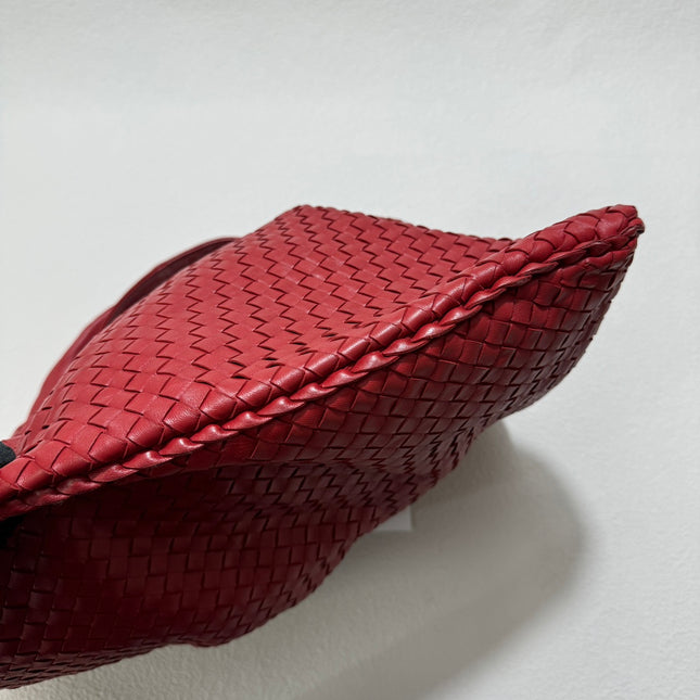 Sold Bottega Veneta Hobo Bag Large Burgundy Red Lambskin leather 52cm