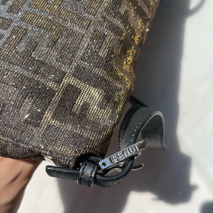 Sold Fendi Baguette Glitter Zucca Print Shoulder bag