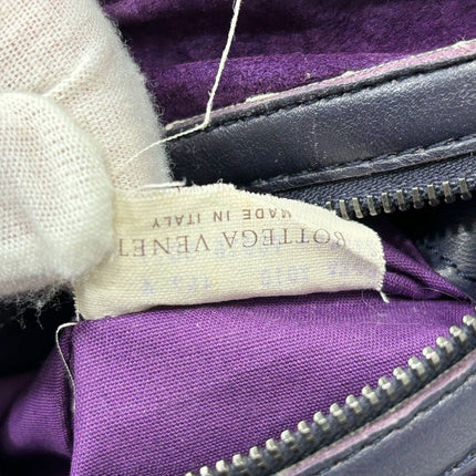 Bottega Veneta Belly Hobo Intrecciato Leather Navy Purple Inside 5077 Medium 40cm