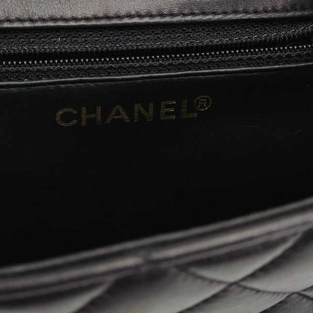 Chanel Vintage Belt Bag Mini Black Lambskin Leather Gold-tone Hardware