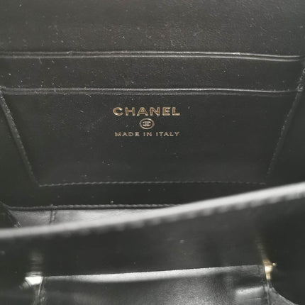 Sold Chanel Filigree Mini Vanity Case 2018 Black Caviar Leather Bag