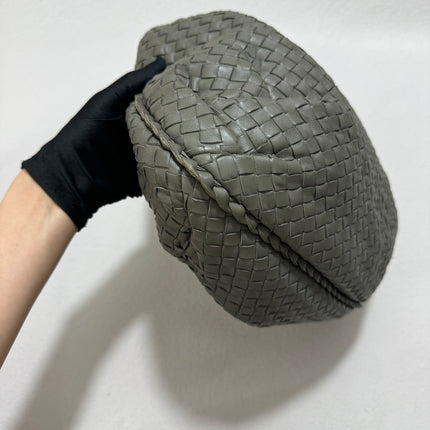 Sold Bottega Veneta Belly Hobo Intrecciato Grey Leather Medium 40cm