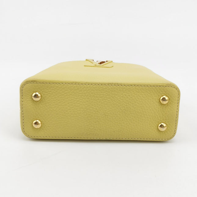Louis Vuitton Capucines Mini Yellow Leather Crossbody Bag
