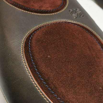Loewe Shoulder Bag Suede and Leather Dark Brown