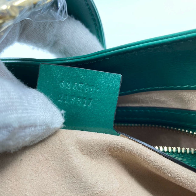 Sold Gucci Jackie 1961 Green Leather Bag Small with Adjustable Strap