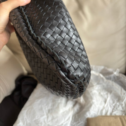 Bottega Veneta Intrecciato Hobo Bag Medium Black Lambskin leather 45cm