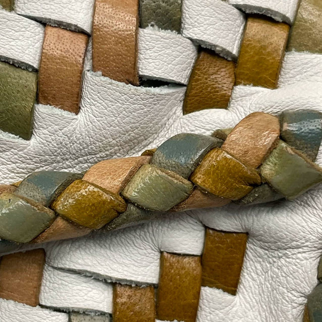 Loewe Puzzle Small Leather Woven Braided Multicolor Crossbody Bag