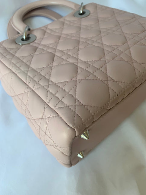 Sold Lady Dior Pink Cannage Leather Medium 96-MA-0132