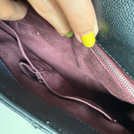 Chanel Coco Handle Medium Black Caviar Leather Silver Hardware, 2016