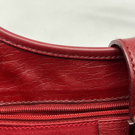 Gucci Jackie Vintage Red Monogram Fabric and Leather Shoulder Bag