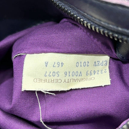 Bottega Veneta Belly Hobo Intrecciato Leather Navy Purple Inside 5077 Medium 40cm