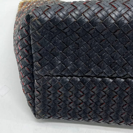 Bottega Veneta Cabat Large Intreccio Black and Transparent Leather and PVC Tote Bag
