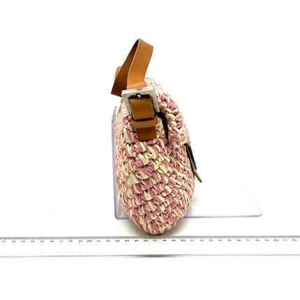 Sold Fendi Baguette Raffia Straw Multicolor Shoulder Bag