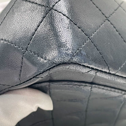 Chanel Vintage Classic Flap Mini Square Black Lambskin 24k Gold HW, 1989-1991