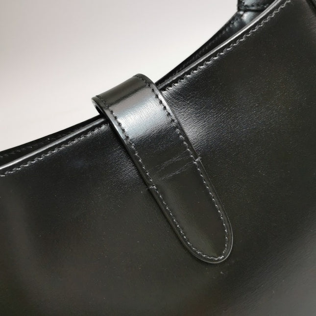 Sold Gucci Jackie 1961 Black Leather Bag Small with Adjustable Strap