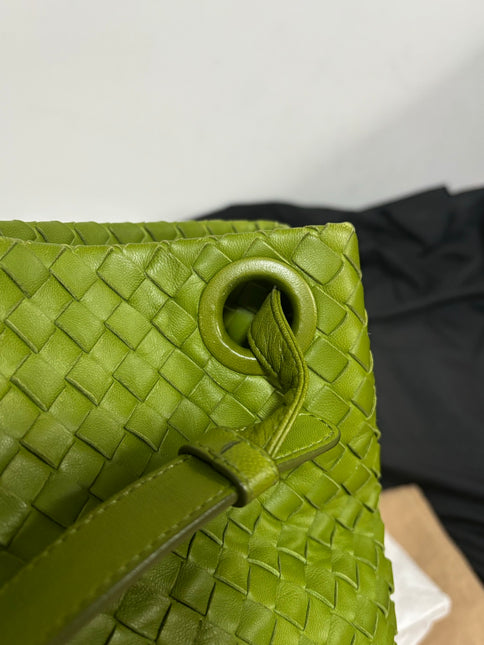 Bottega Veneta Garda Avocado Green Intrecciato Nappa Leather Large 33cm