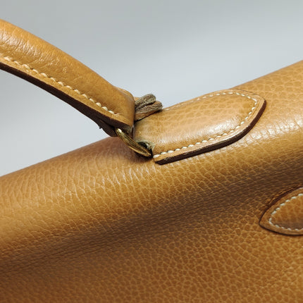 Hermes Kelly 40 Retourne Gold Togo Leather Gold Hardware 1993