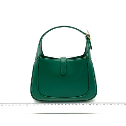 Sold Gucci Jackie 1961 Mini Handbag in Green Leather with Adjustable Strap