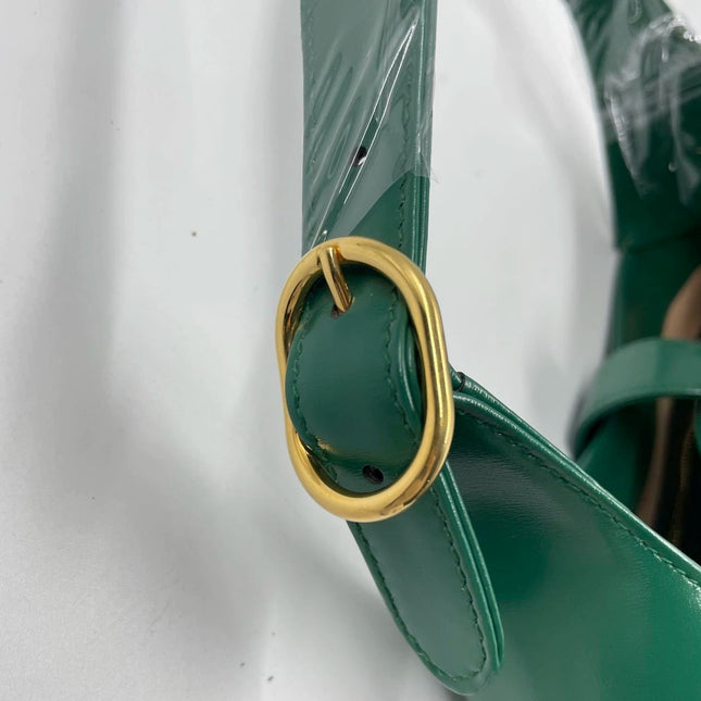 Sold Gucci Jackie 1961 Green Leather Bag Small with Adjustable Strap