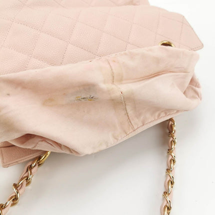 Sold Chanel PST Petite Shopping Tote Pale Pink Caviar Leather Chain Bag
