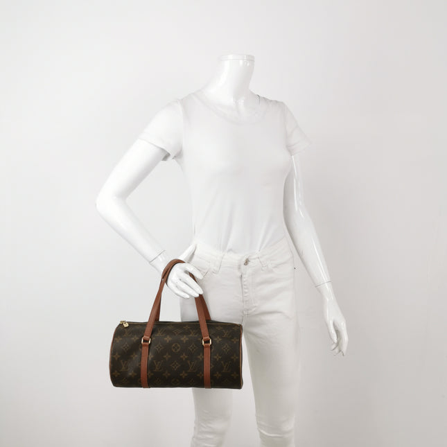 Louis Vuitton Monogram Papillon 31 Large and Mini Handbag Canvas