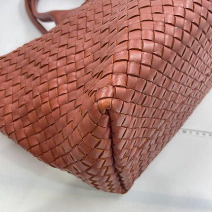 Bottega Veneta Cabat Large Intreccio Leather Tote Bag Brick Red 41cm