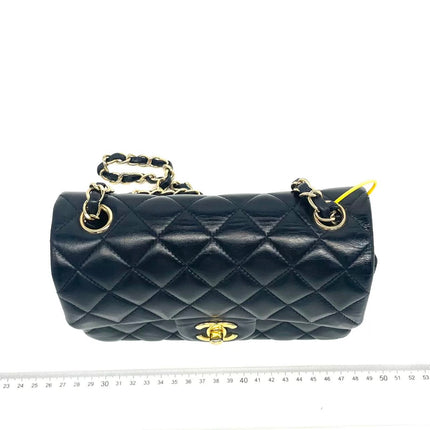 Chanel Classic Flap Mini 2016 Black Lambskin Leather Gold Hardware