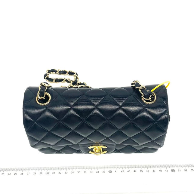 Chanel Classic Flap Mini 2016 Black Lambskin Leather Gold Hardware
