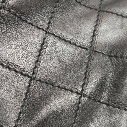 Chanel 2013 Paris-Edinburgh Large Black Flap Calfskin Leather Shoulder Bag