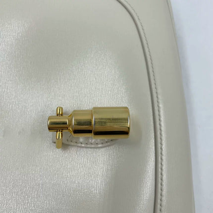 Gucci Jackie 1961 White Leather Bag with Adjustable Strap Size Small