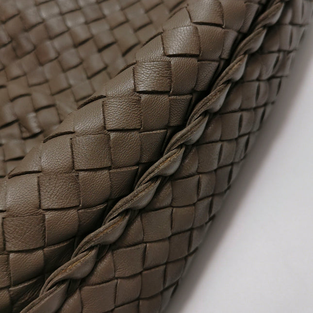Bottega Veneta Belly Hobo Intreccio Leather Grey Large 54cm