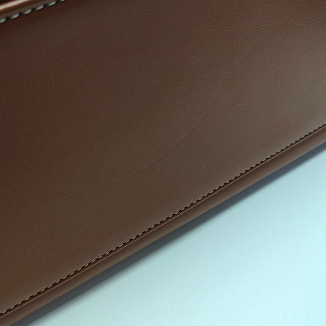 Celine Soft 16 Bag Medium Caramel Natural Tan Smooth Satin Calfskin Leather