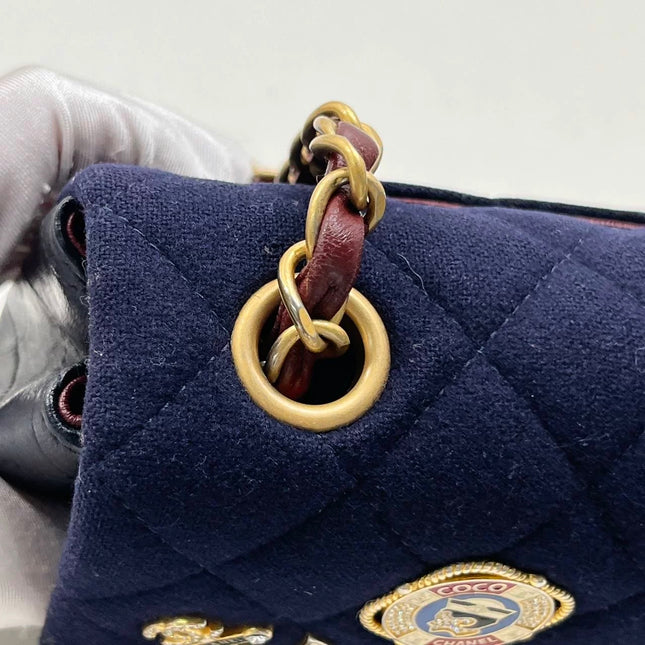 Chanel Classic Flap Mini Métiers d'Art Paris-Hamburg 2018 Wool Nautical Charms
