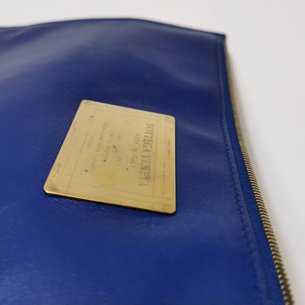 Bottega Veneta Cabat Small Intreccio Leather Tote Bag Navy Blue