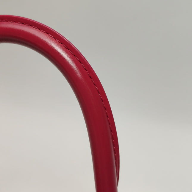 Delvaux Brilliant Mini Red Calfskin Leather Top Handle Crossbody Bag