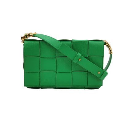 Sold Bottega Veneta Cassette Parakeet Green Leather Crossbody Bag